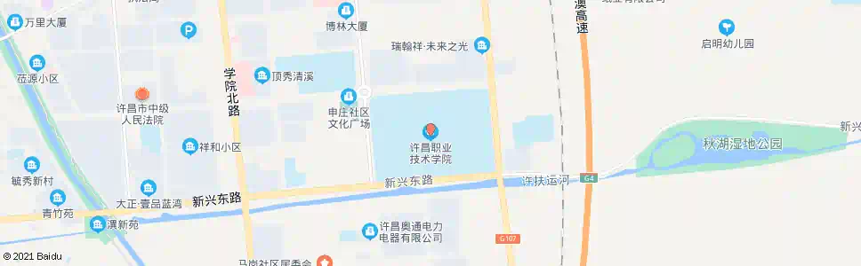 许昌许昌职业技术学院(新校区)_公交站地图_许昌公交_妙搜公交查询2025