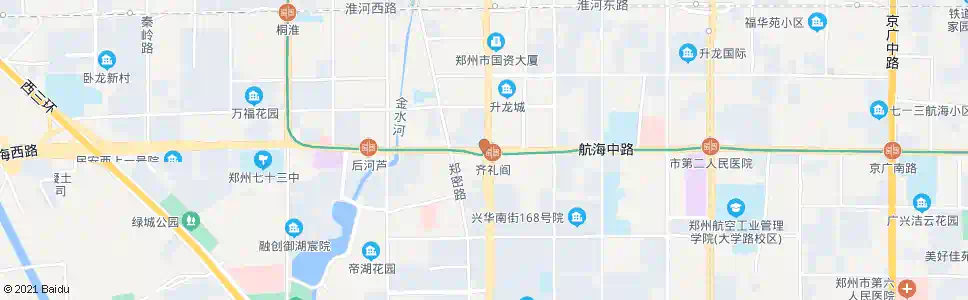 郑州嵩山路航海路站_公交站地图_郑州公交_妙搜公交查询2025
