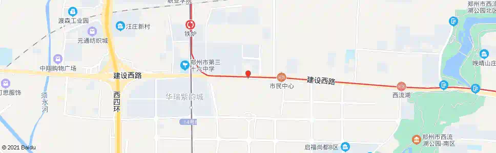 郑州建设西路富民路(大庄)_公交站地图_郑州公交_妙搜公交查询2025