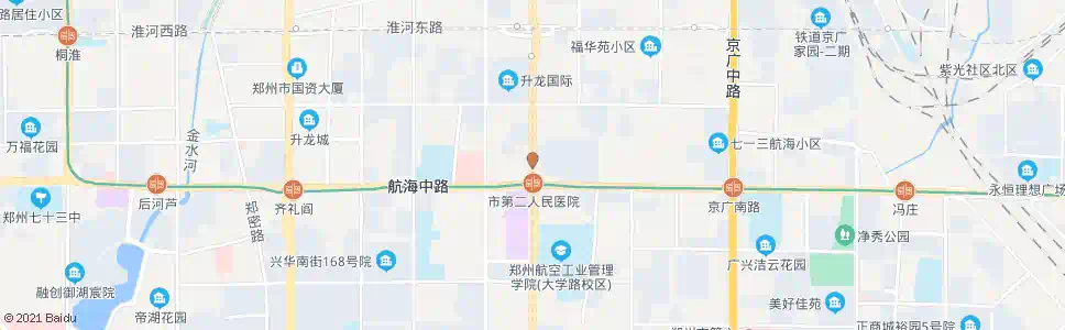 郑州大学路航海路_公交站地图_郑州公交_妙搜公交查询2025