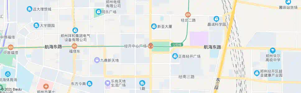 郑州经开区中心广场_公交站地图_郑州公交_妙搜公交查询2025