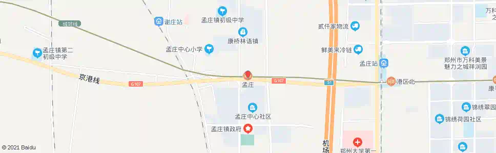 郑州孟庄站_公交站地图_郑州公交_妙搜公交查询2025