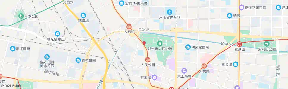 郑州人民公园西门站_公交站地图_郑州公交_妙搜公交查询2025
