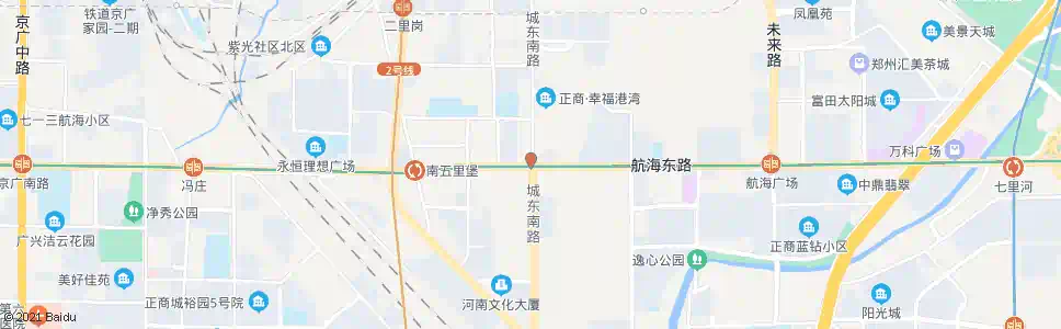 郑州城东南路航海路_公交站地图_郑州公交_妙搜公交查询2025