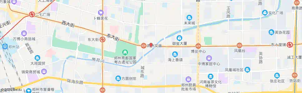 郑州郑州文庙(东门口)_公交站地图_郑州公交_妙搜公交查询2025