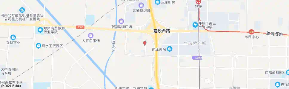 郑州西四环须水中街_公交站地图_郑州公交_妙搜公交查询2025
