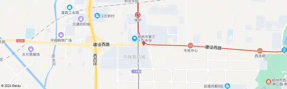 郑州建设西路长椿路(孙庄)_公交站地图_郑州公交_妙搜公交查询2025