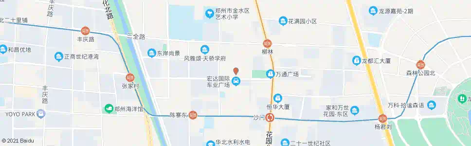 郑州汉飞城市公园社区_公交站地图_郑州公交_妙搜公交查询2025