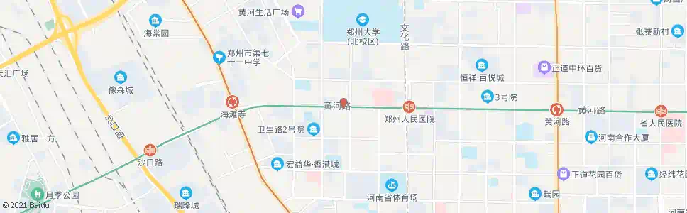 郑州黄河路黄河北街站_公交站地图_郑州公交_妙搜公交查询2025