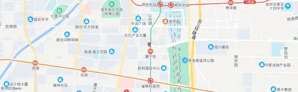 郑州康宁街心怡路_公交站地图_郑州公交_妙搜公交查询2025