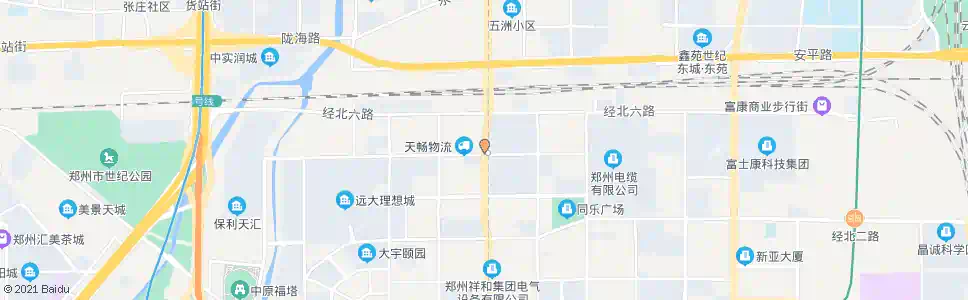 郑州经开第三大街经北五路站_公交站地图_郑州公交_妙搜公交查询2025