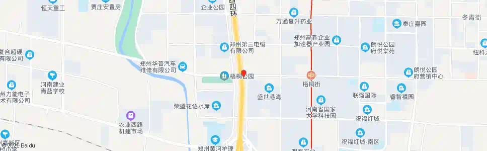 郑州西四环梧桐街_公交站地图_郑州公交_妙搜公交查询2025