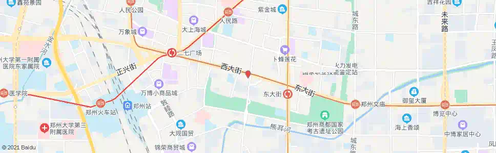 郑州西大街管城街(集美整形医院)_公交站地图_郑州公交_妙搜公交查询2025
