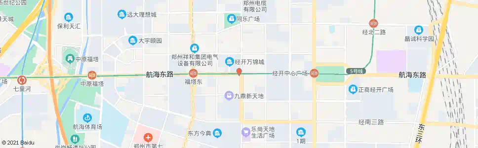 郑州经开第五大街航海路_公交站地图_郑州公交_妙搜公交查询2025