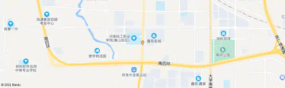 郑州嵩山南路南段_公交站地图_郑州公交_妙搜公交查询2025