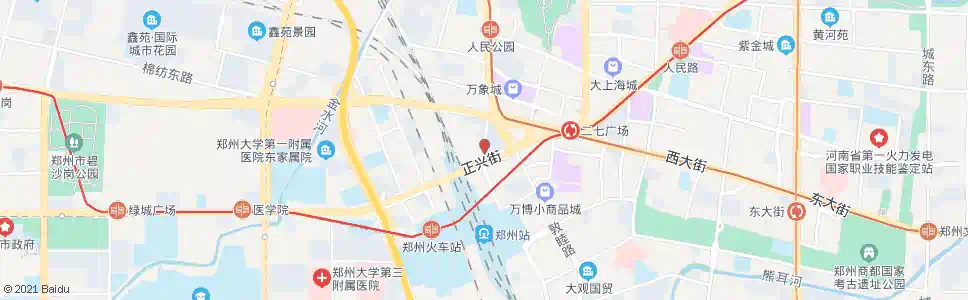 郑州二马路正兴街_公交站地图_郑州公交_妙搜公交查询2025