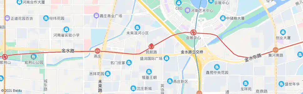 郑州金水路民航路1号线_公交站地图_郑州公交_妙搜公交查询2025