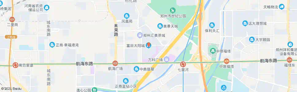 郑州中州大道航海路(富田太阳城)_公交站地图_郑州公交_妙搜公交查询2025