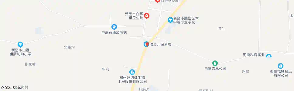 郑州白寨镇北_公交站地图_郑州公交_妙搜公交查询2025
