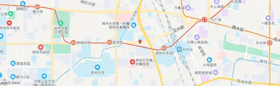郑州中原路京广路_公交站地图_郑州公交_妙搜公交查询2025