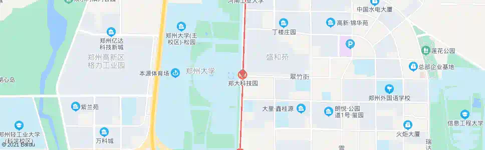 郑州郑大科技园站_公交站地图_郑州公交_妙搜公交查询2025