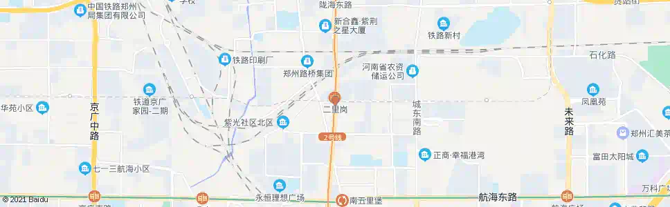 郑州紫荆山路二里岗南街站_公交站地图_郑州公交_妙搜公交查询2025