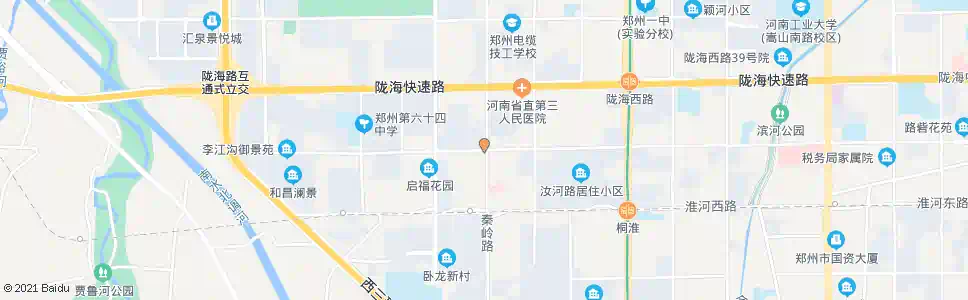 郑州汝河路秦岭路_公交站地图_郑州公交_妙搜公交查询2025