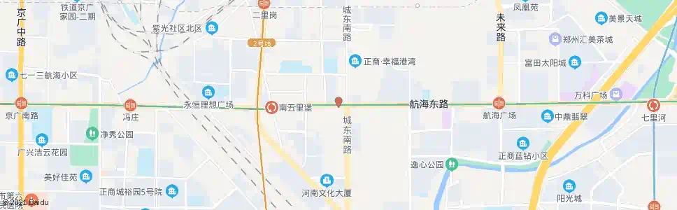 郑州航海路城东路站_公交站地图_郑州公交_妙搜公交查询2025