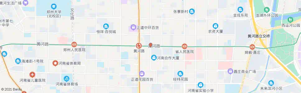 郑州政六街黄河路站_公交站地图_郑州公交_妙搜公交查询2025