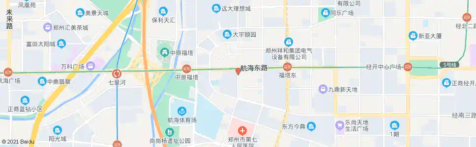 郑州经开第一大街航海路_公交站地图_郑州公交_妙搜公交查询2025