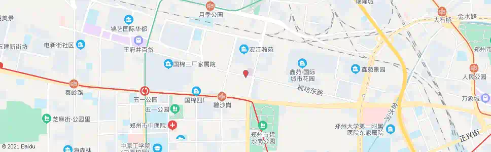 郑州棉纺路嵩山路_公交站地图_郑州公交_妙搜公交查询2025