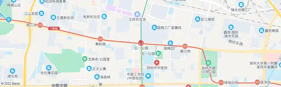 郑州五一公园站_公交站地图_郑州公交_妙搜公交查询2025