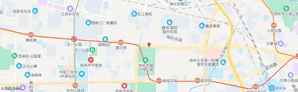 郑州碧沙岗公园北门站_公交站地图_郑州公交_妙搜公交查询2025