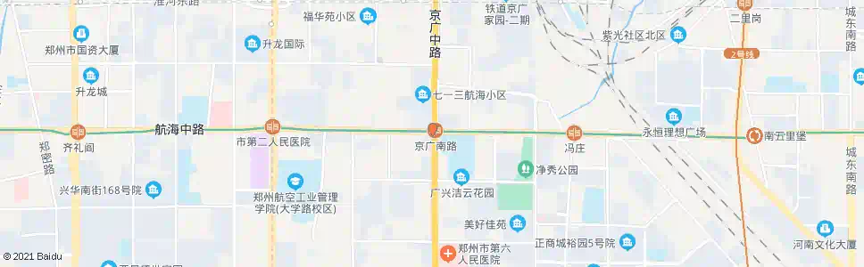 郑州航海路京广路_公交站地图_郑州公交_妙搜公交查询2025