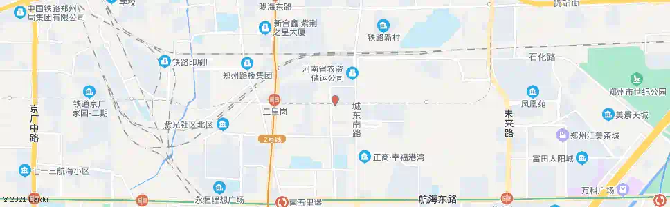 郑州二里岗南街城东路_公交站地图_郑州公交_妙搜公交查询2025