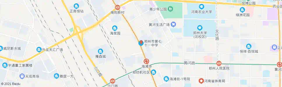 郑州市七十一中_公交站地图_郑州公交_妙搜公交查询2025