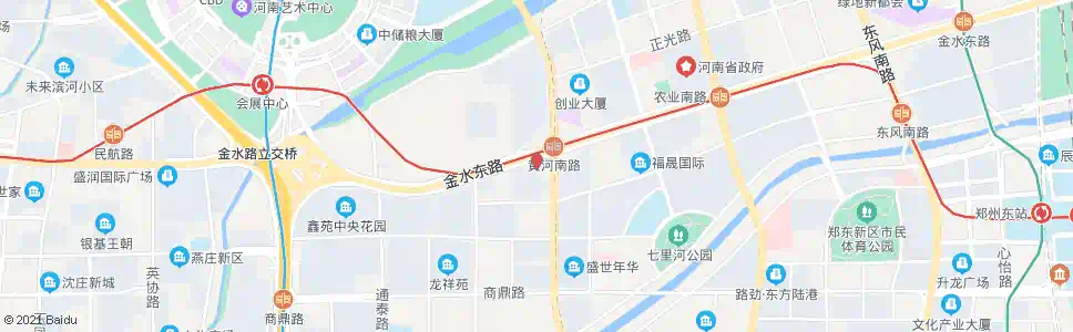 郑州黄河南路金水东路地铁C口_公交站地图_郑州公交_妙搜公交查询2025
