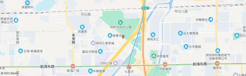 郑州美景天城世纪公园站_公交站地图_郑州公交_妙搜公交查询2025