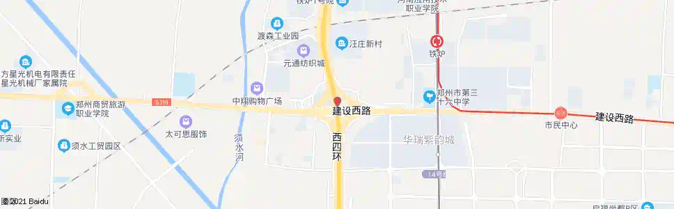 郑州西四环建设西路_公交站地图_郑州公交_妙搜公交查询2025