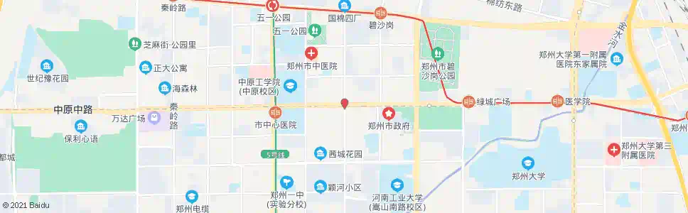 郑州工人路中原路北_公交站地图_郑州公交_妙搜公交查询2025