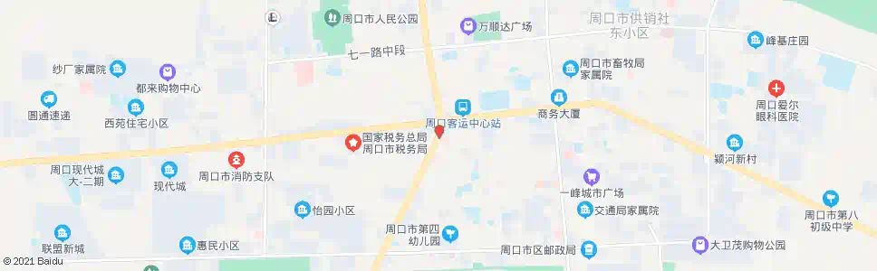 周口南花园_公交站地图_周口公交_妙搜公交查询2025