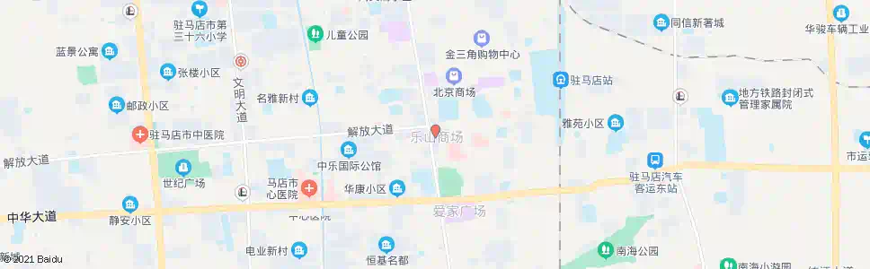 驻马店乐山商场生活超市_公交站地图_驻马店公交_妙搜公交查询2025