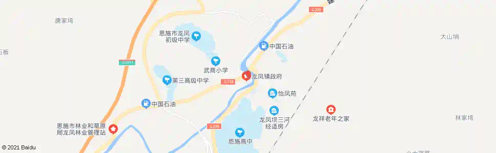 恩施龙凤交警中队_公交站地图_恩施公交_妙搜公交查询2025