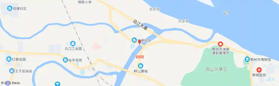 鄂州樊口大闸_公交站地图_鄂州公交_妙搜公交查询2025