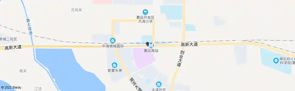 鄂州高新大道城铁站_公交站地图_鄂州公交_妙搜公交查询2025