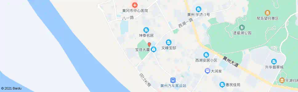 黄冈宝塔公园_公交站地图_黄冈公交_妙搜公交查询2025