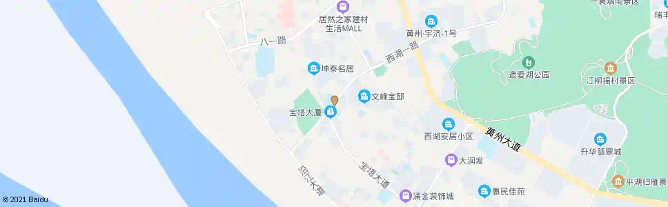 黄冈宝塔中学_公交站地图_黄冈公交_妙搜公交查询2025