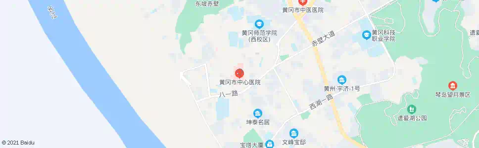 黄冈中心医院_公交站地图_黄冈公交_妙搜公交查询2025