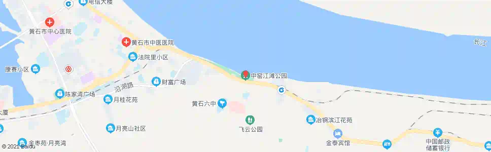 黄石中窑(江滩公园)_公交站地图_黄石公交_妙搜公交查询2025