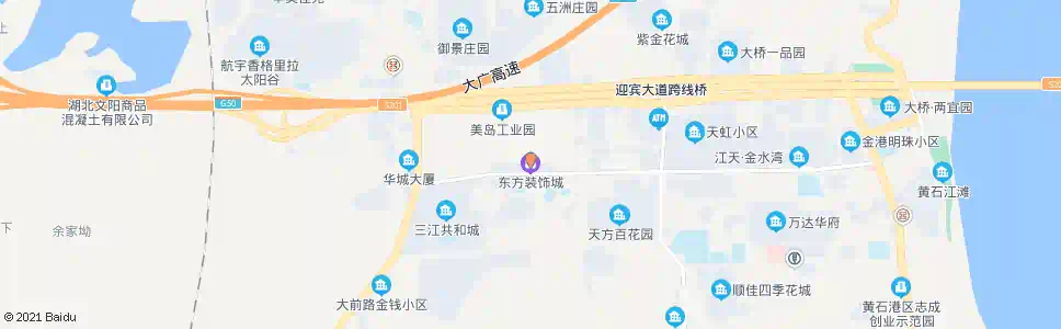 黄石东方装饰城_公交站地图_黄石公交_妙搜公交查询2025